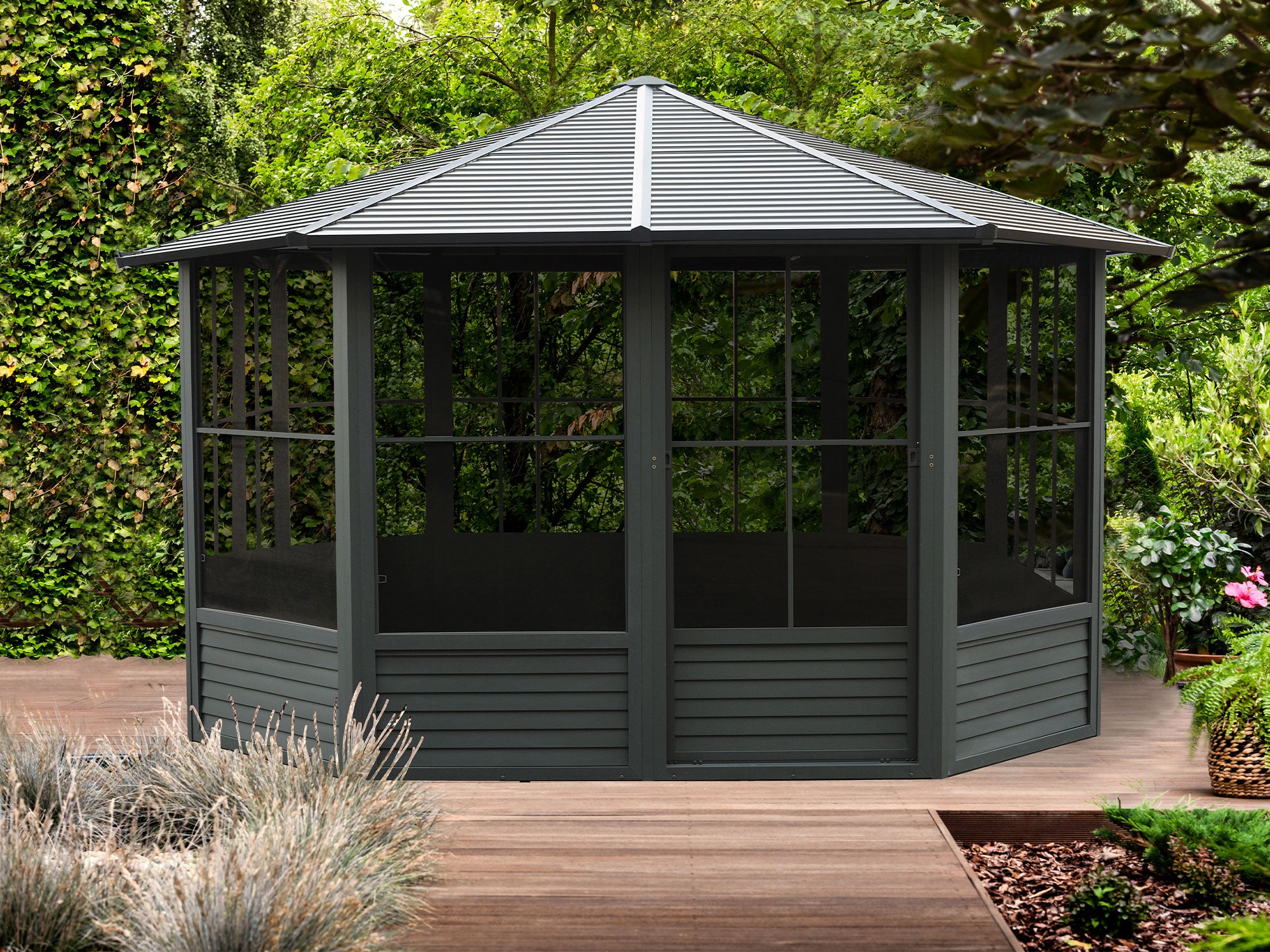 Gazebo Penguin Florence Solarium Metal Roof