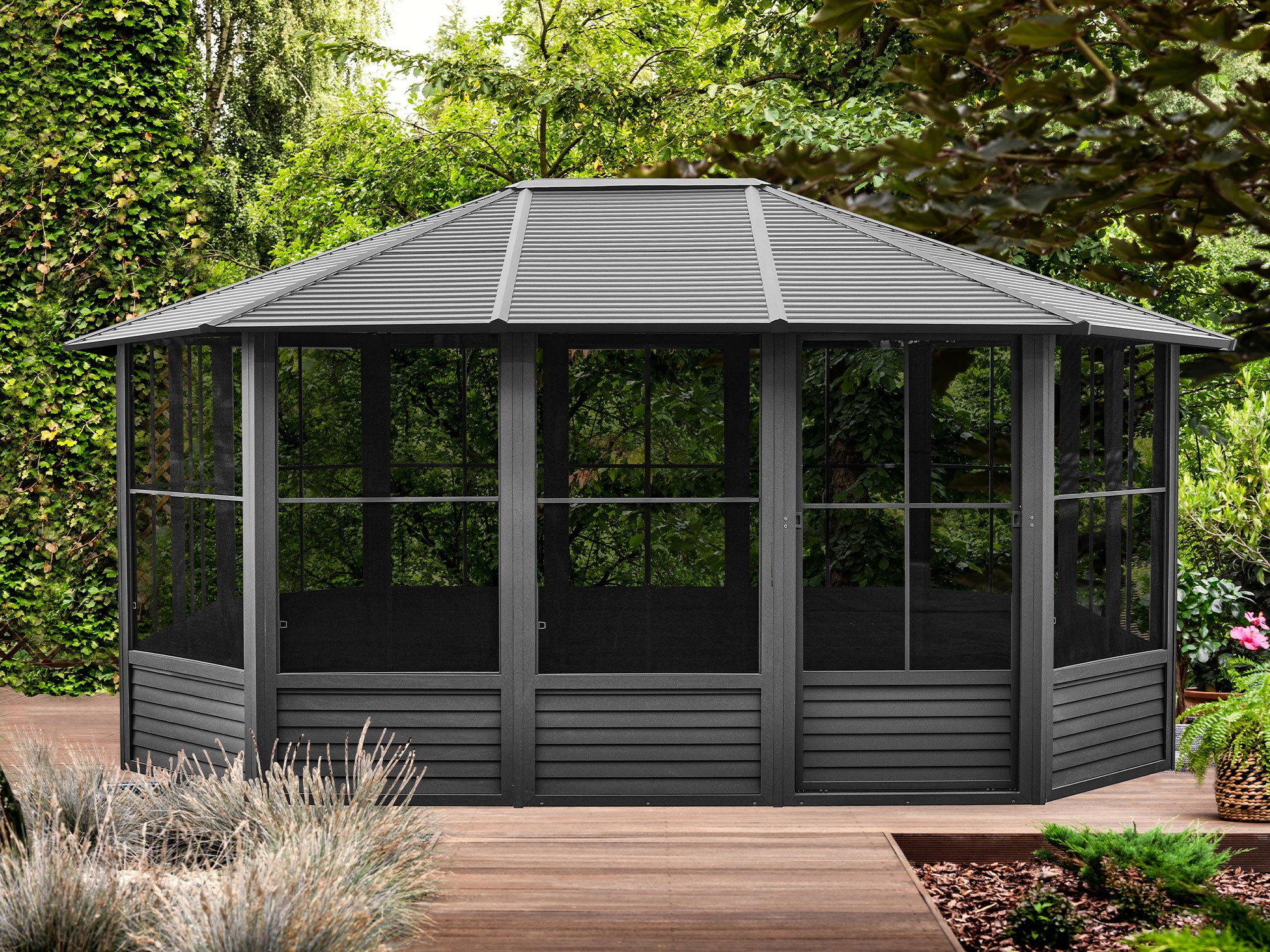 Gazebo Penguin Florence Solarium Metal Roof