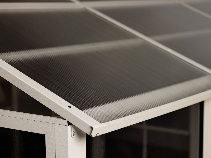 Gazebo Penguin Myrdal Solarium With the Polycarbonate Roof view of the roof