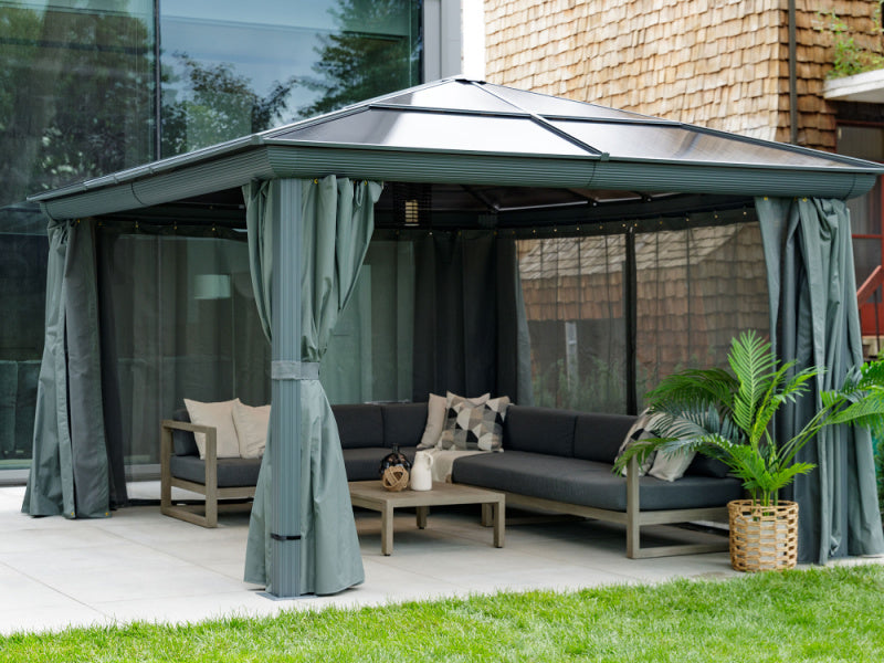 Gazebo Penguin Venus Gazebo 12 x 16 Slate