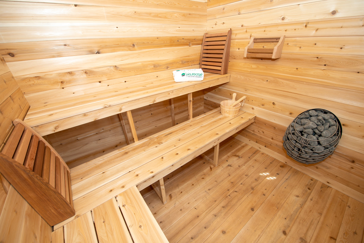 Leisurecraft CT Georgian Cabin Electric Sauna with Porch