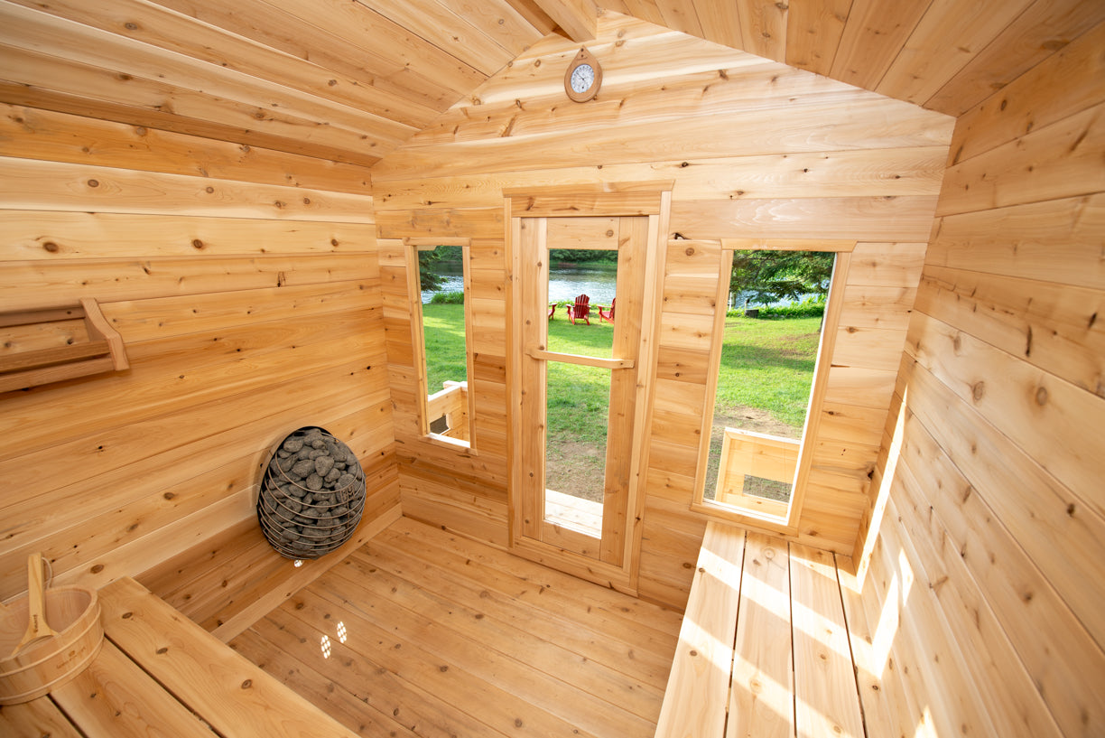Leisurecraft CT Georgian Cabin Electric Sauna with Porch