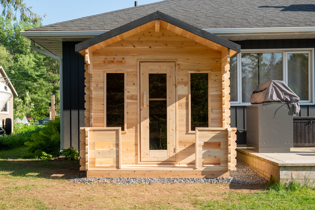 Leisurecraft CT Georgian Cabin Electric Sauna with Porch