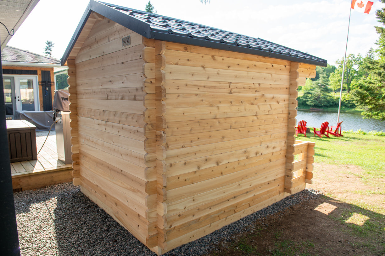 Leisurecraft CT Georgian Cabin Electric Sauna with Porch