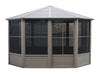 The penguin Florence solarium 12x12 metal roof sand colour