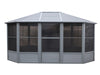 The penguin Florence solarium 12x15 metal roof slate colour
