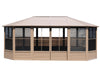 The Penguin Florence  solarium 12x18 metal roof sand colour