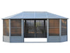 The penguin Florence solarium 12x18 metal roof slate colour
